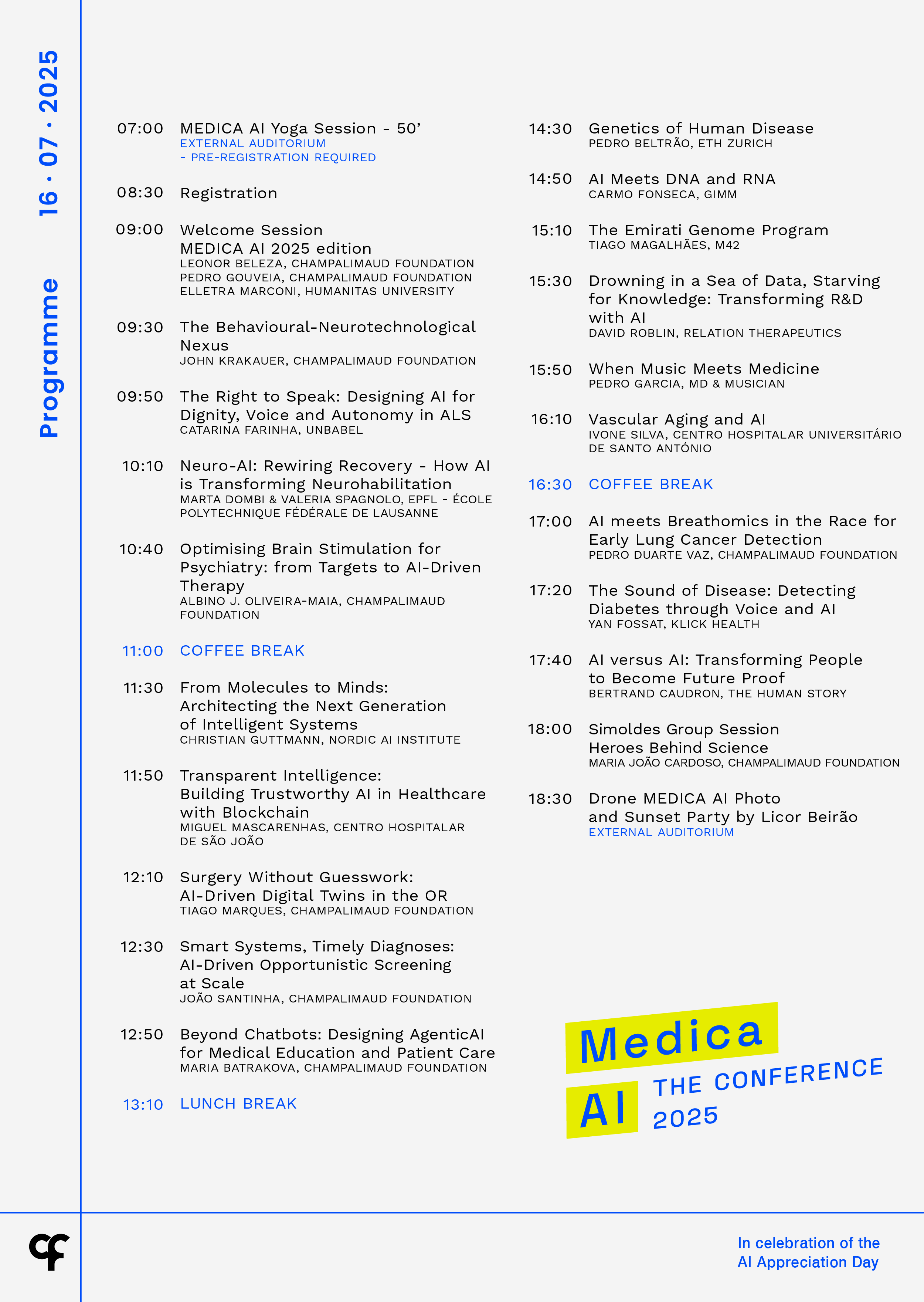 Medica AI - The Conference - Programme