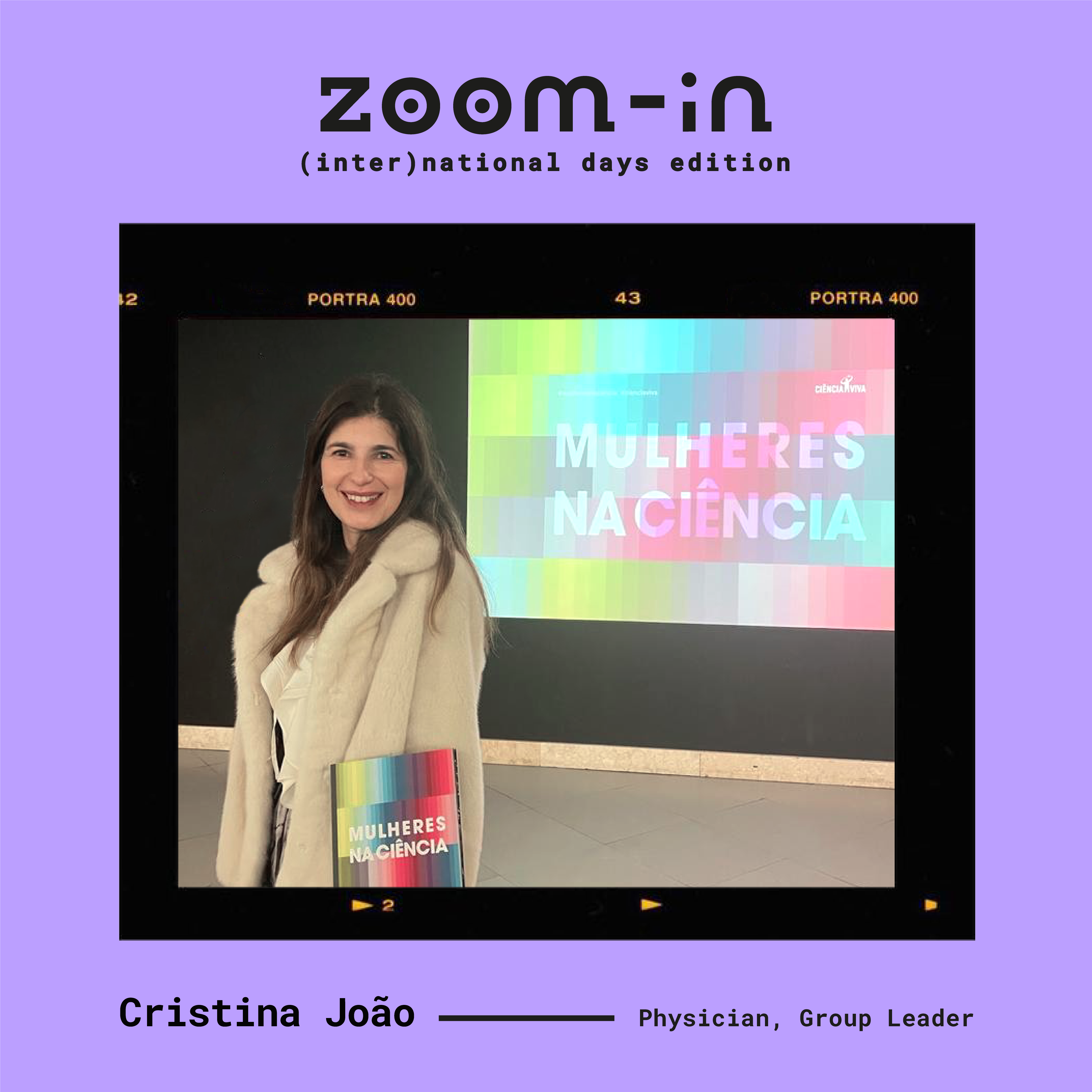 Zoom-In on Champalimaud - 3rd Edition - Cristina João on International Women’s Day